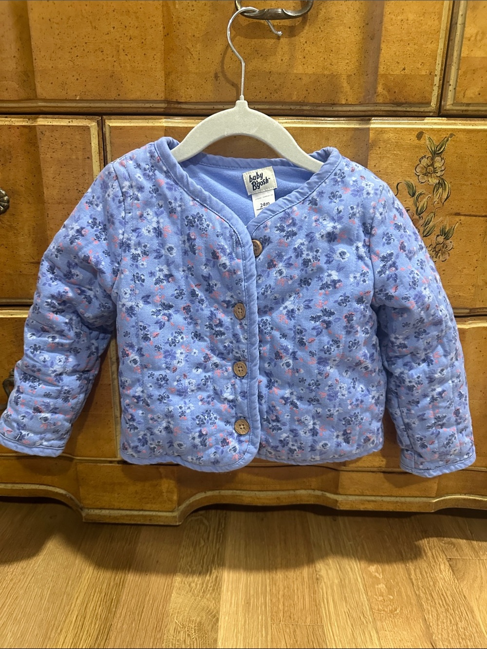 baby B'gosh Lavender Floral Quilted Puffer Jacket for Kids